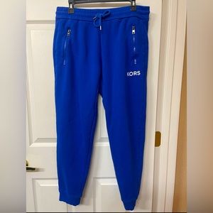 Michael Kors Signature Cobalt Blue Men’s Essential Fleece Joggers / Sweatpants